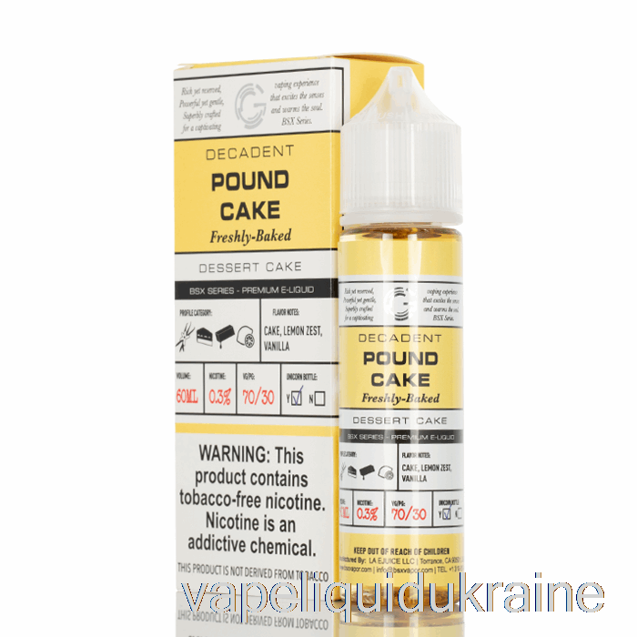 Vape Ukraine Pound Cake - BSX Series - 60mL 3mg